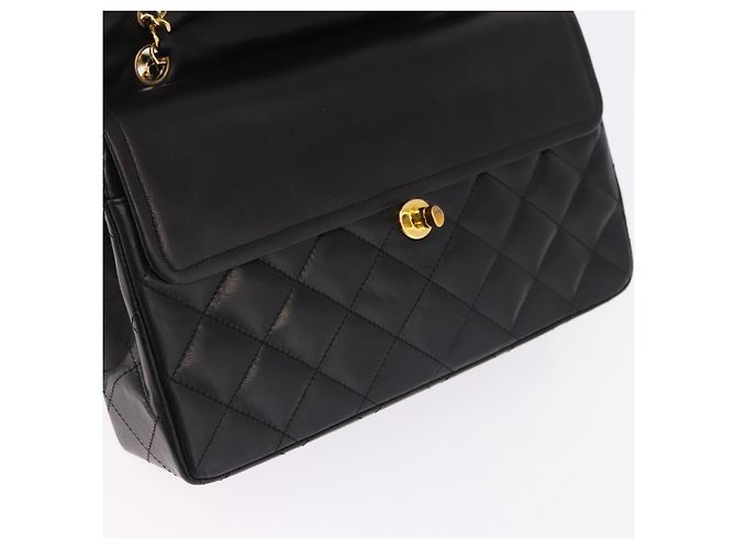 CHANEL Matelasse 28 Chain Hand Bag Lamb Skin Paris Limited Black Auth yk20684SAM Nero - vista 17