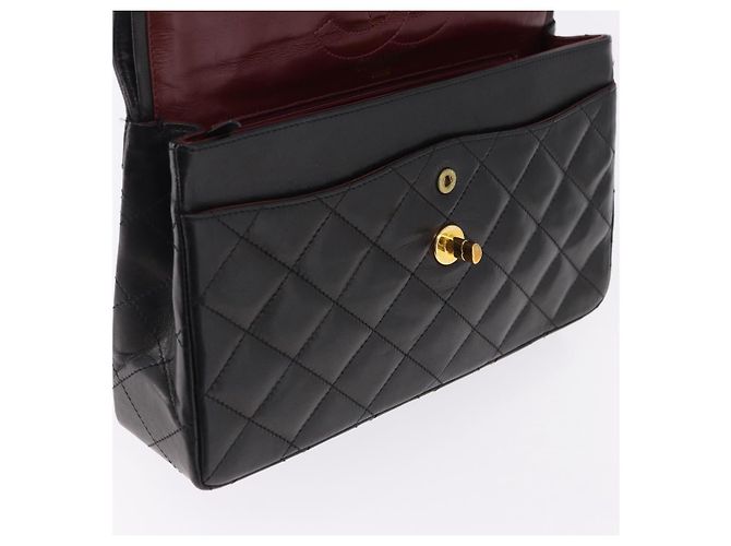 CHANEL Matelasse 28 Chain Hand Bag Lamb Skin Paris Limited Black Auth yk20684SAM Nero - vista 20