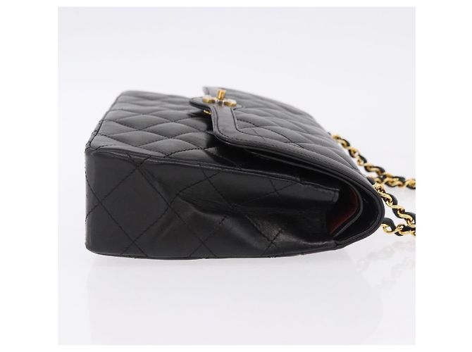 CHANEL Matelasse 28 Chain Hand Bag Lamb Skin Paris Limited Black Auth yk20684SAM Nero - vista 4
