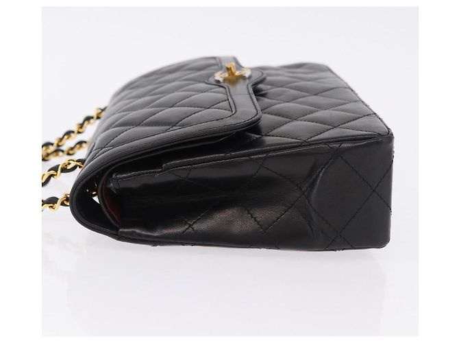 CHANEL Matelasse 28 Chain Hand Bag Lamb Skin Paris Limited Black Auth yk20684SAM Nero - vista 5