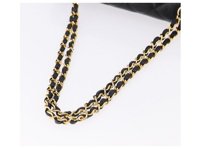 CHANEL Matelasse 28 Chain Hand Bag Lamb Skin Paris Limited Black Auth yk20684SAM Nero - vista 7