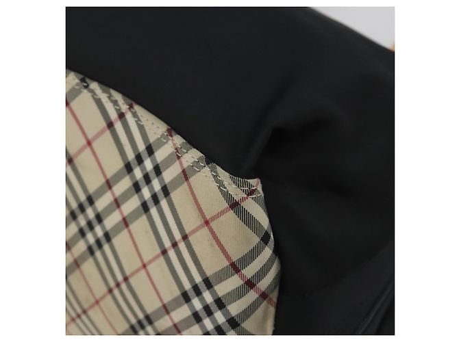 Borsa a mano BURBERRY Nylon Nero Argento Auth hk3932 - vista 12