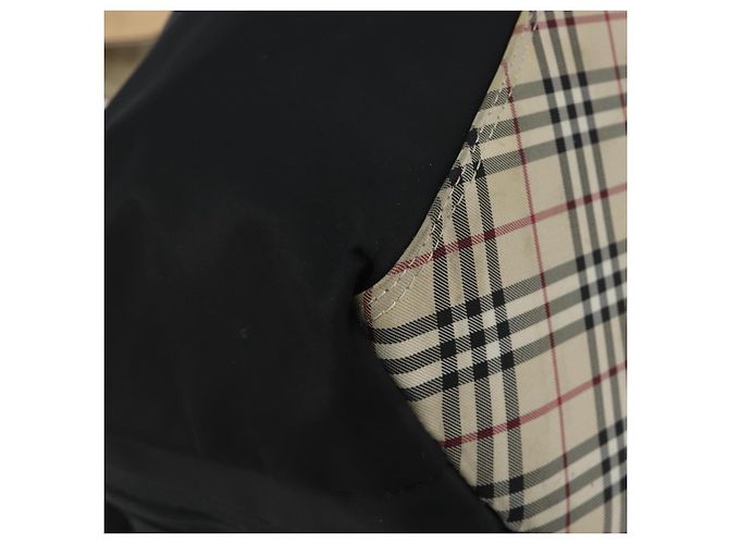 Borsa a mano BURBERRY Nylon Nero Argento Auth hk3932 - vista 13