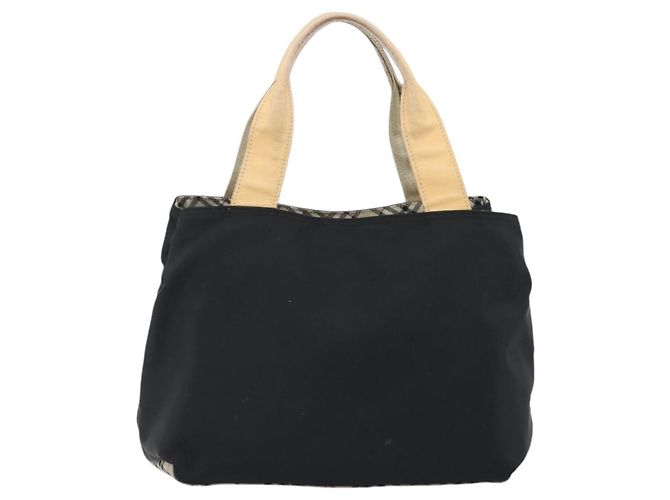 Borsa a mano BURBERRY Nylon Nero Argento Auth hk3932 - vista 3