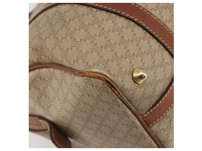 Céline Borsa CELINE Macadam Canvas PVC Beige Oro Autentica bs36271 D'oro - vista 13