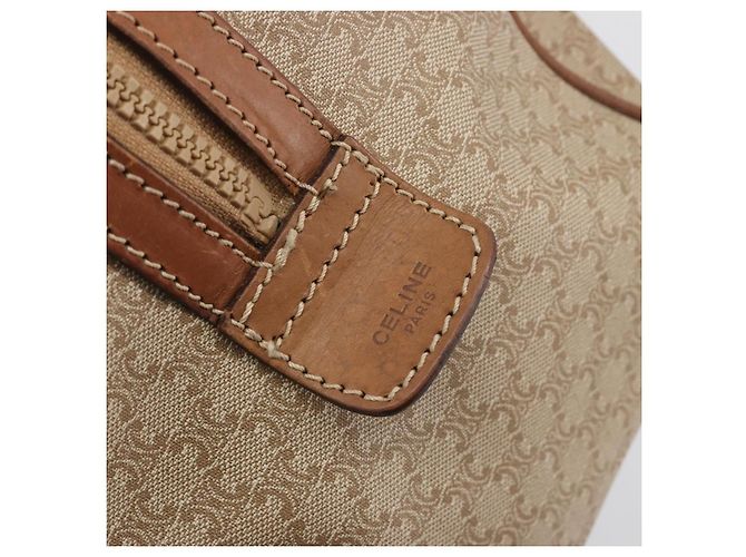 Céline Borsa CELINE Macadam Canvas PVC Beige Oro Autentica bs36271 D'oro - vista 14