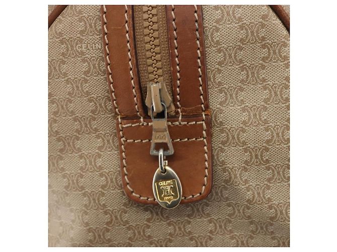 Céline Borsa CELINE Macadam Canvas PVC Beige Oro Autentica bs36271 D'oro - vista 16
