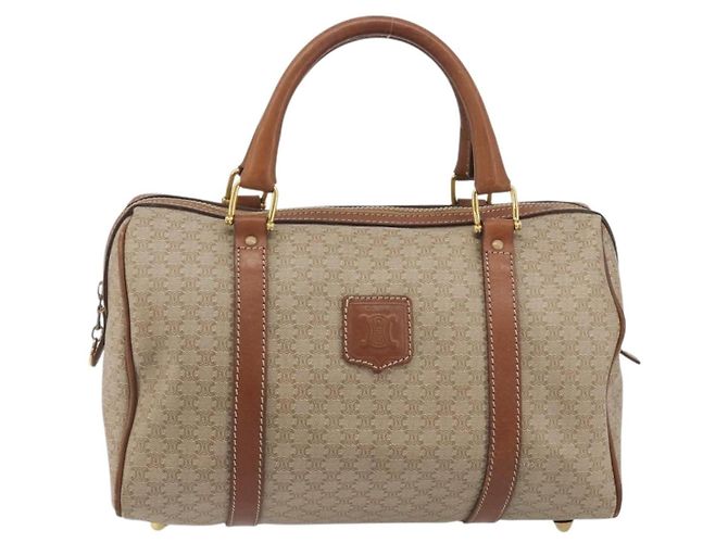 Céline Borsa CELINE Macadam Canvas PVC Beige Oro Autentica bs36271 D'oro - vista 2