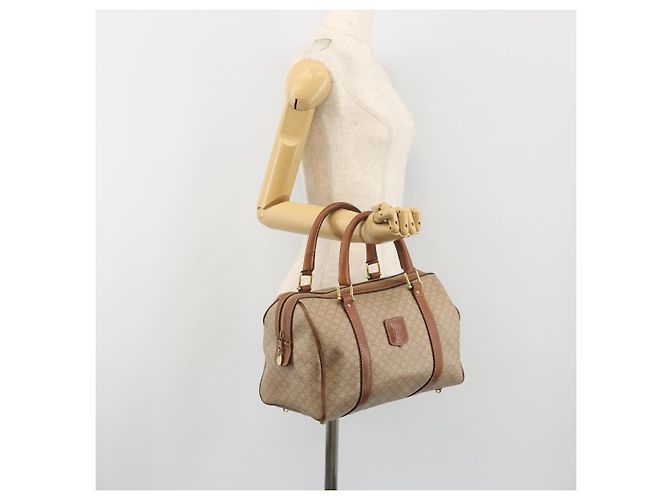 Céline Borsa CELINE Macadam Canvas PVC Beige Oro Autentica bs36271 D'oro - vista 24
