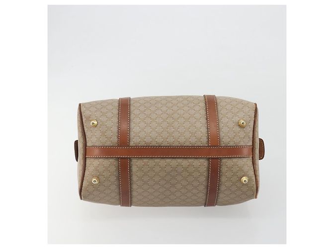 Céline Borsa CELINE Macadam Canvas PVC Beige Oro Autentica bs36271 D'oro - vista 9