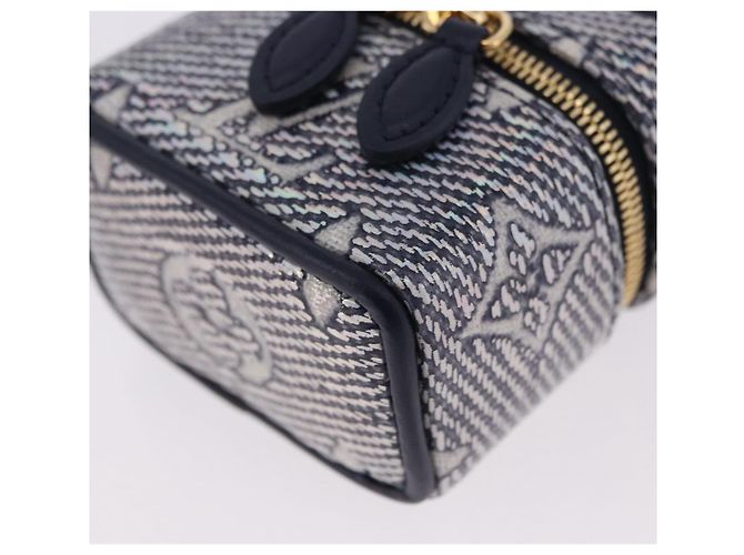 LOUIS VUITTON Monogram Laminated Bijoux Sac Micro Vanity R95559 Auth ar14115M Blu navy - vista 10