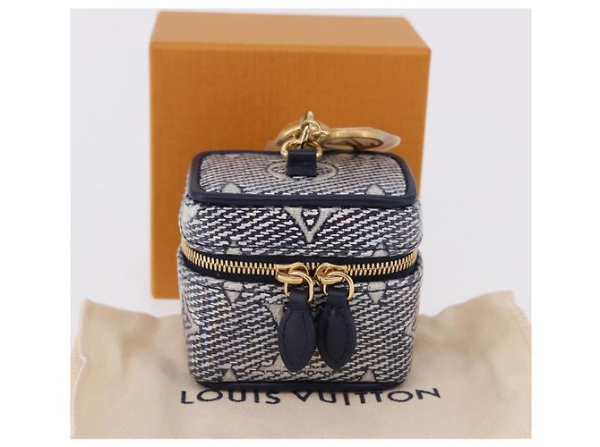 LOUIS VUITTON Monogram Laminated Bijoux Sac Micro Vanity R95559 Auth ar14115M Blu navy - vista 19