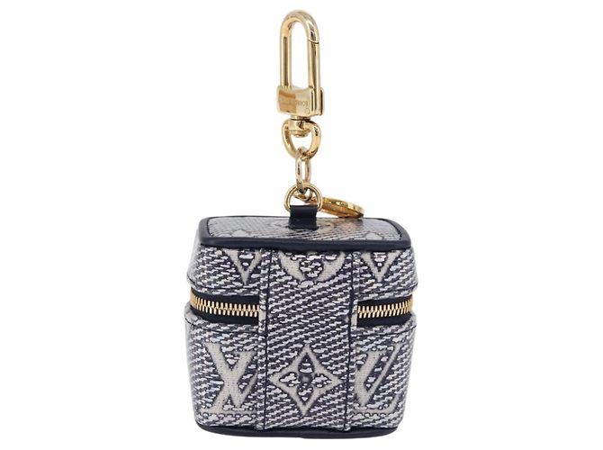 LOUIS VUITTON Monogram Laminated Bijoux Sac Micro Vanity R95559 Auth ar14115M Blu navy - vista 3