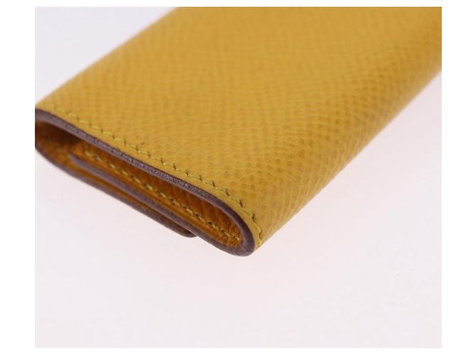 Hermès HERMES Serie Key Case Leather Courchevel Yellow Auth 191163M - view 10