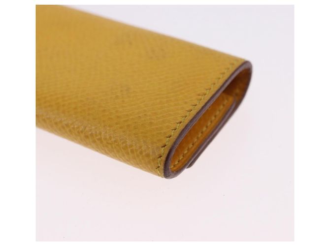 Hermès HERMES Serie Key Case Leather Courchevel Yellow Auth 191163M - view 11