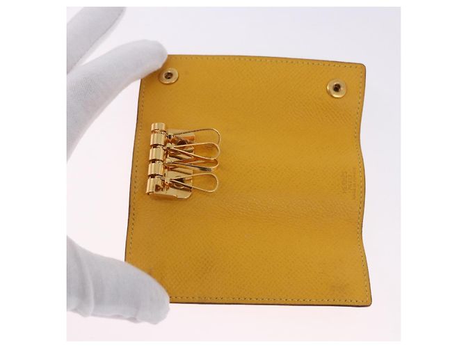 Hermès HERMES Serie Key Case Leather Courchevel Yellow Auth 191163M - view 13