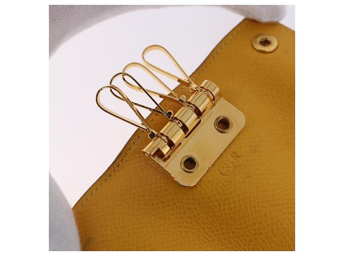 Hermès HERMES Serie Key Case Leather Courchevel Yellow Auth 191163M - view 16