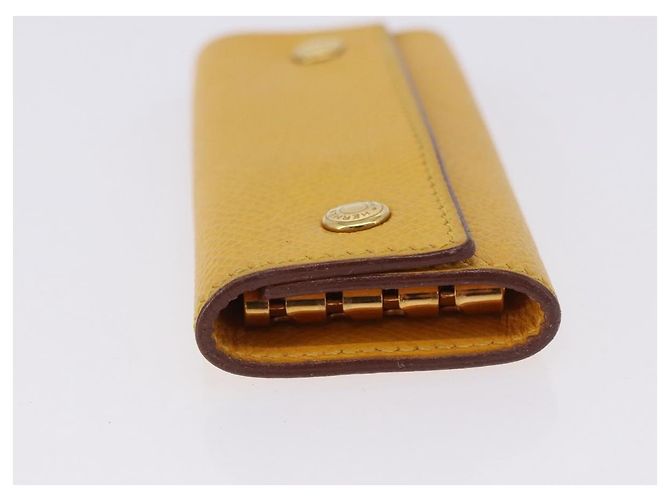Hermès HERMES Serie Key Case Leather Courchevel Yellow Auth 191163M - view 5