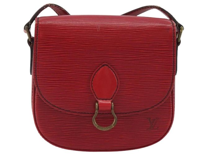 Borsa a Spalla LOUIS VUITTON Epi Saint Cloud PM Rosso M52217 LV Auth 192629 - vista 2
