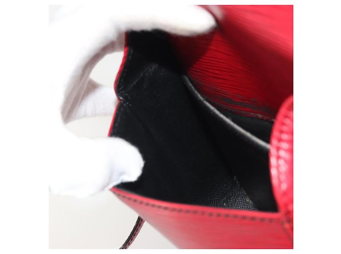 Borsa a Spalla LOUIS VUITTON Epi Saint Cloud PM Rosso M52217 LV Auth 192629 - vista 22