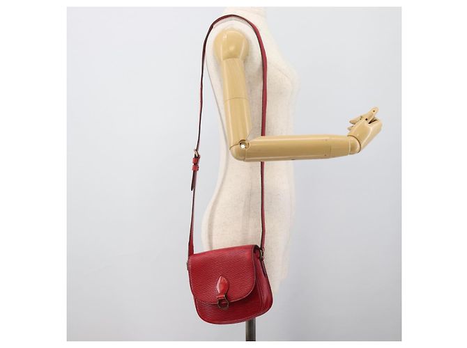 Borsa a Spalla LOUIS VUITTON Epi Saint Cloud PM Rosso M52217 LV Auth BA14161 - vista 25