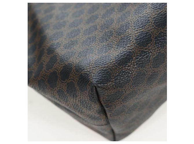 Céline Borsa CELINE Macadam Canvas PVC Pelle Nera Oro Auth 191811V Nero D'oro - vista 11