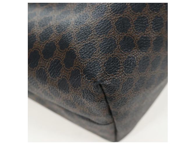 Céline Borsa CELINE Macadam Canvas PVC Pelle Nera Oro Auth 191811V Nero D'oro - vista 13