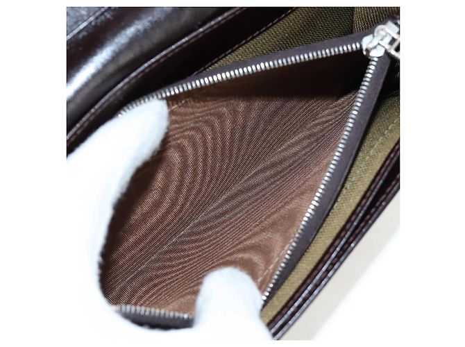 FENDI Zucca Canvas Bifold Geldbörse Long Wallet Schwarz Braun Auth am12123V - Ansicht 22