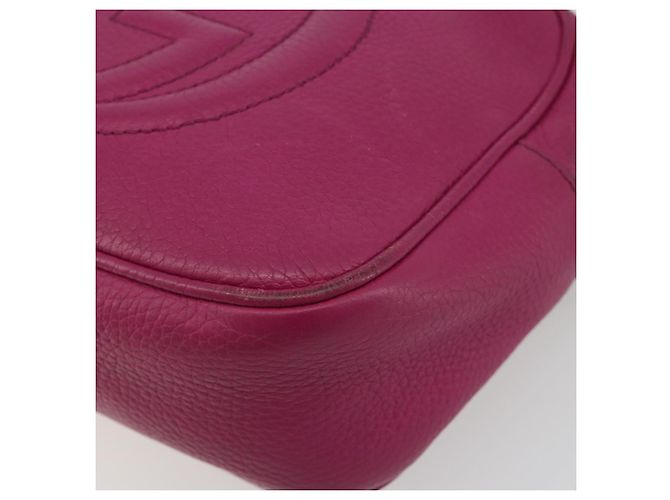 Borsa a Spalla GUCCI in Pelle Viola e Oro 308364 Auth ep15638 D'oro Porpora - vista 10