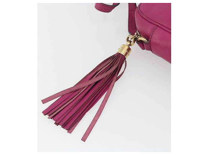 Borsa a Spalla GUCCI in Pelle Viola e Oro 308364 Auth ep15638 D'oro Porpora - vista 14