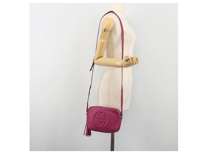 Borsa a Spalla GUCCI in Pelle Viola e Oro 308364 Auth ep15638 D'oro Porpora - vista 21