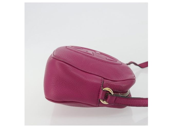 Borsa a Spalla GUCCI in Pelle Viola e Oro 308364 Auth ep15638 D'oro Porpora - vista 4