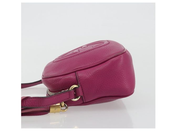 Borsa a Spalla GUCCI in Pelle Viola e Oro 308364 Auth ep15638 D'oro Porpora - vista 5