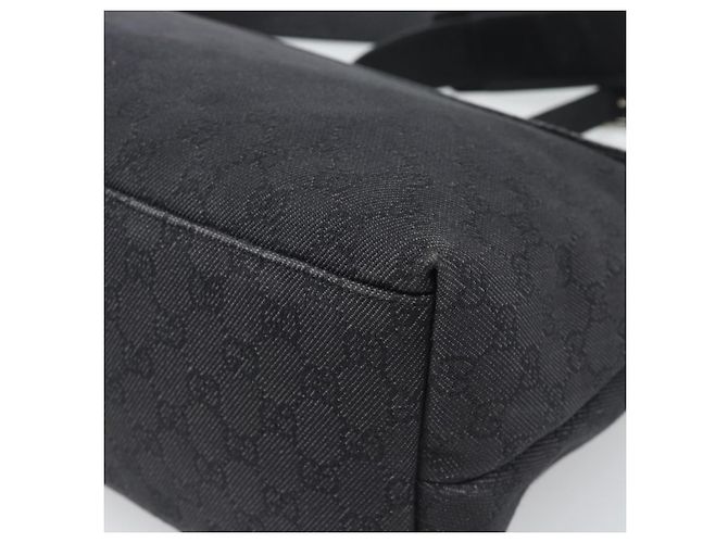 Borsa a tracolla GUCCI GG Canvas Outlet Nero Argento 272350 Auth ka5377 - vista 12