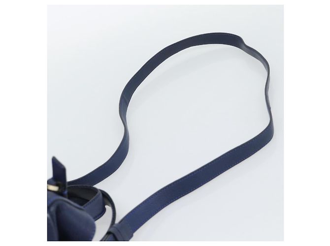 Chloé Borsa Chloe Bridget in Pelle 2way Blu Tonalità Oro Auth BA14147 - vista 10