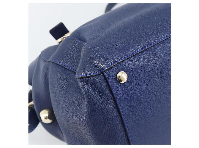 Chloé Borsa Chloe Bridget in Pelle 2way Blu Tonalità Oro Auth BA14147 - vista 13