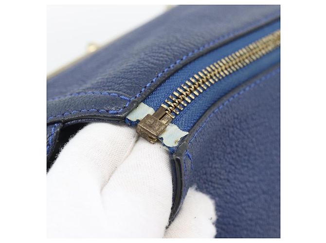 Chloé Borsa Chloe Bridget in Pelle 2way Blu Tonalità Oro Auth BA14147 - vista 16