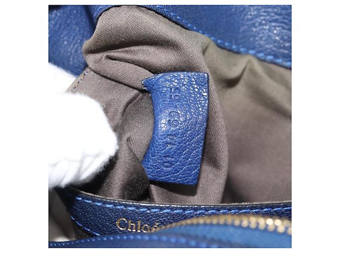 Chloé Borsa Chloe Bridget in Pelle 2way Blu Tonalità Oro Auth BA14147 - vista 24