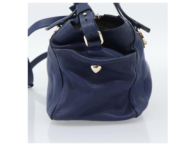 Chloé Borsa Chloe Bridget in Pelle 2way Blu Tonalità Oro Auth BA14147 - vista 5