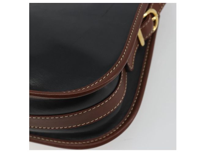 16 Céline Borsa a Spalla CELINE in Pelle Nera Marrone Auth ep15389 Nero - Ansicht 12