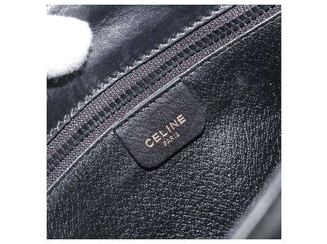 16 Céline Borsa a Spalla CELINE in Pelle Nera Marrone Auth ep15389 Nero - Ansicht 16