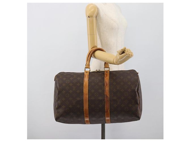 LOUIS VUITTON Monogram Keepall 50 Boston Bag M41426 LV Auth 191008 Monogramma - vista 19
