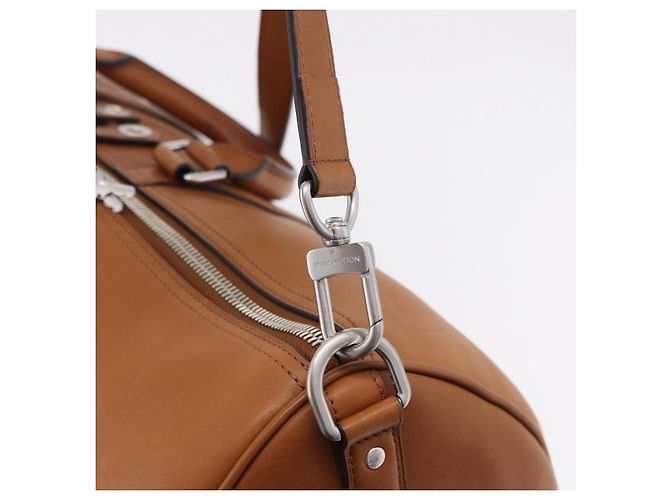 LOUIS VUITTON Keepall Bandouliere 50 Pelle Marrone Argento M21346 Auth ka5427SM - vista 18