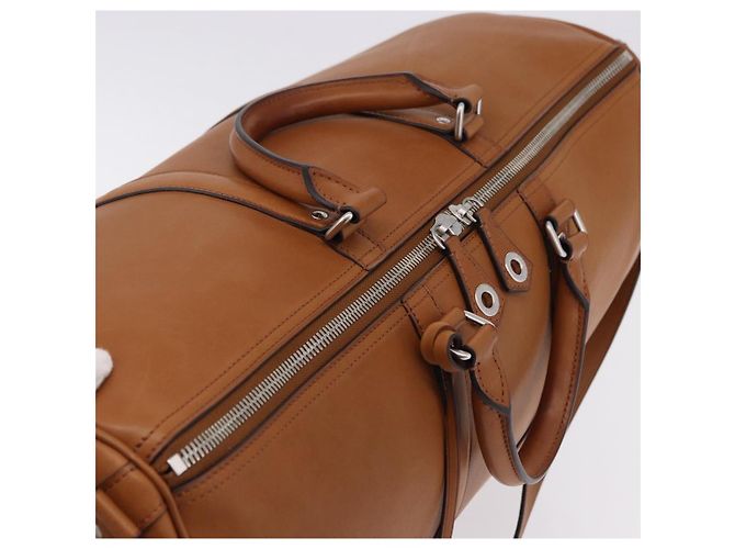 LOUIS VUITTON Keepall Bandouliere 50 Pelle Marrone Argento M21346 Auth ka5427SM - vista 6