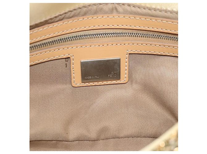 FENDI Borsa a Spalla Mamma Baguette in Tweed e Perline Oro Argento 8BR000 Auth yk20672SAM - vista 15