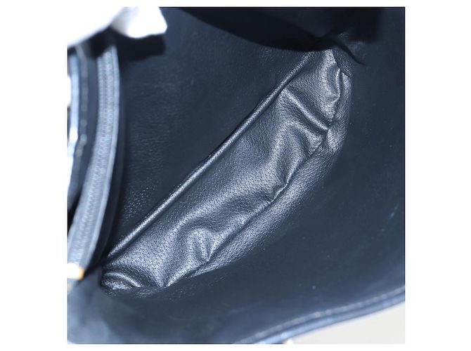 Céline Borsa CELINE Macadam Canvas PVC Pelle Nera Oro Auth 191813V Nero D'oro - vista 18