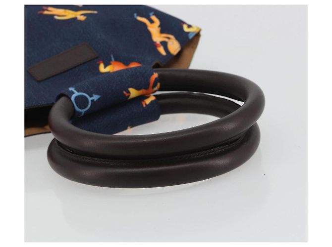 Bulgari Borsa BVLGARI in tela Navy Auth 192663A Blu navy - vista 7