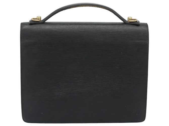 LOUIS VUITTON Epi Monceau 28 Borsa Nera M52122 LV Auth ep15595 Nero - vista 3