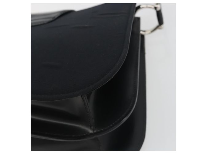 Céline Borsa a tracolla CELINE Canvas Nero Argento Auth ep15292 - vista 12