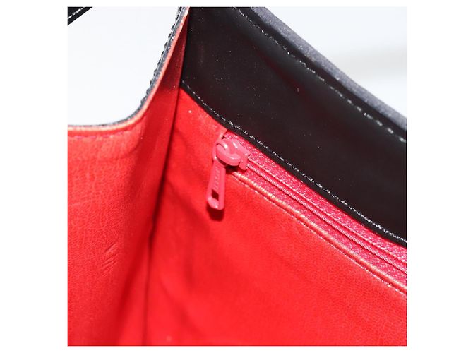 Céline Borsa a tracolla CELINE Canvas Nero Argento Auth ep15292 - vista 20